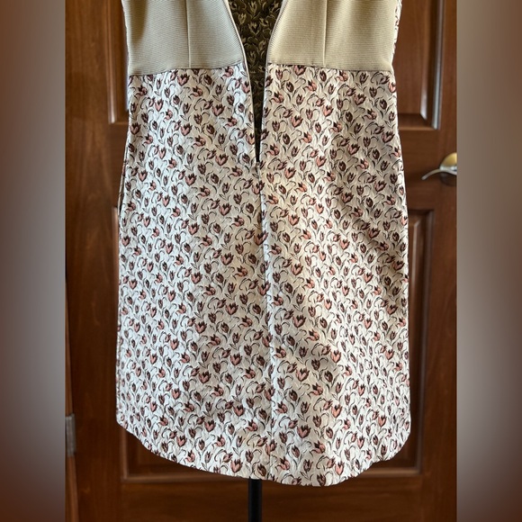 Weekend MaxMara Dress Floral Pink Beige Size L - Picture 8 of 16